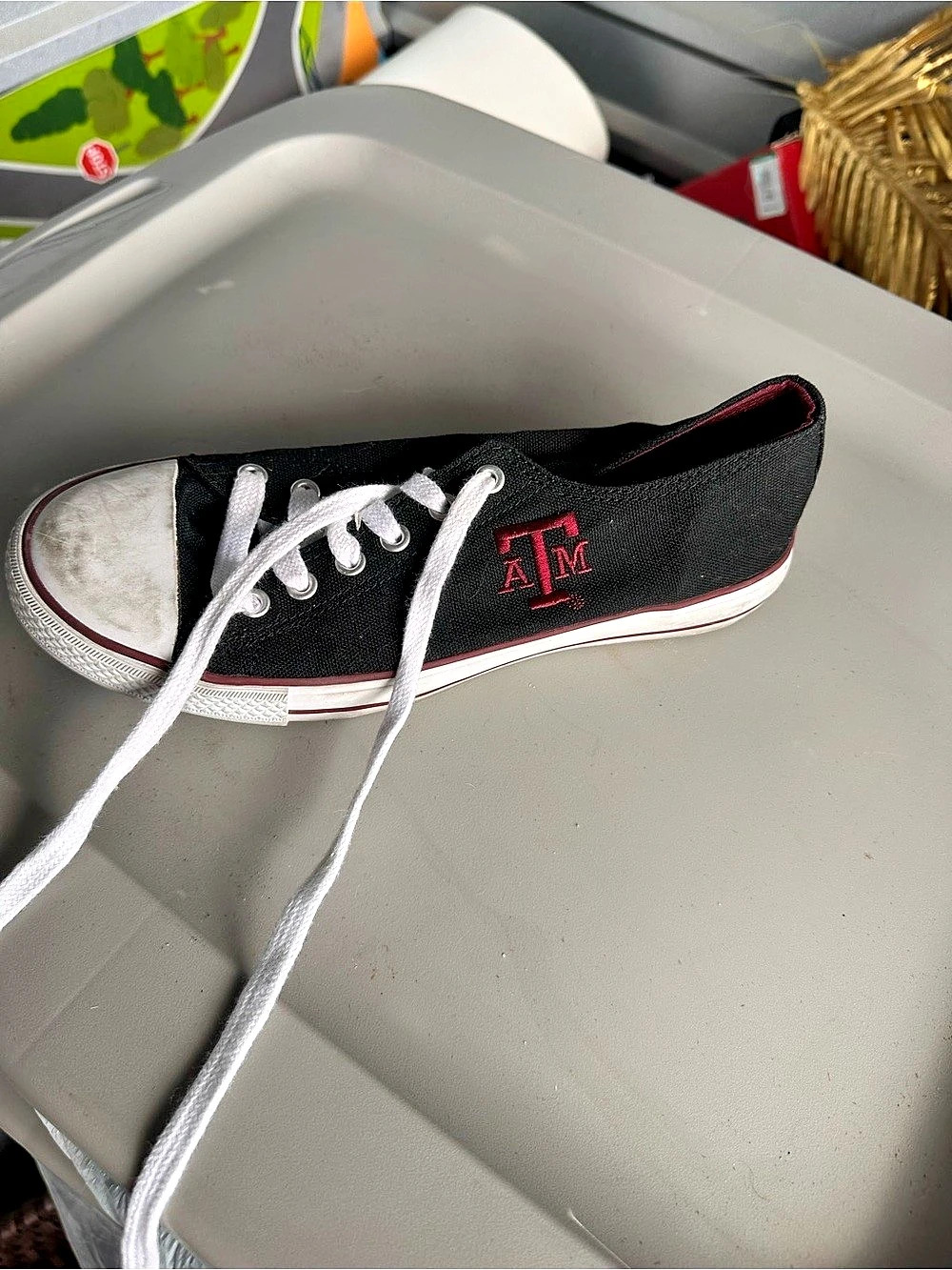 A&M black low top sneakers